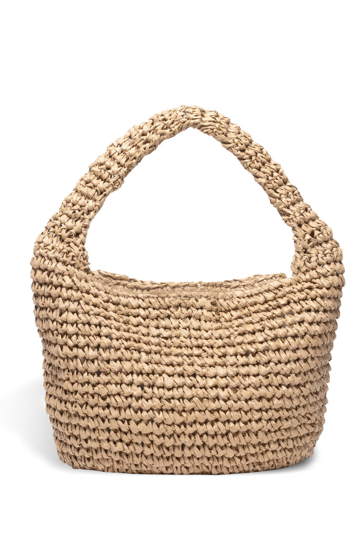 Bag - Raffia Shoulder Bag • Toast