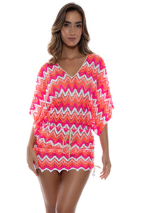 FLAMINGO BEACH - Cabana V Neck Dress • Multicolor