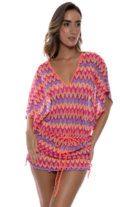 SONG OF THE SEA - Cabana V Neck Dress • Multicolor