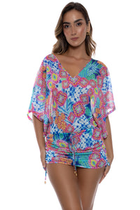 BEAUTIFUL MESS - Cabana V Neck Dress • Multicolor