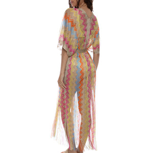 MIAMI ERA - Open Front Tie Long Poncho