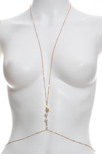 JEWELRY - Pearl Beaded Body Chain • Gold