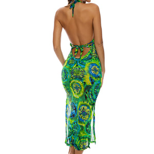 MYSTICAL GARDEN - Maxi Halter Dress