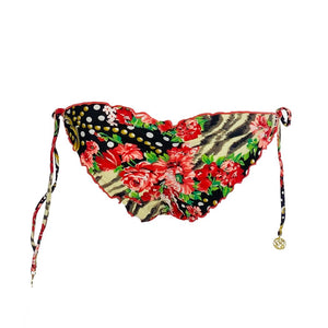 LA VIDA ES UN CARNAVAL - Wavy Ruched Back Tie Side Bottom