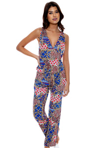 LA DOLCE VITA, MIAMI ! - T Back Long Jumpsuit • Multicolor