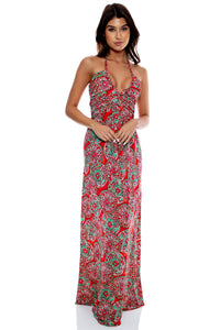 AZULEJOS DEL MAR - "cocktail Hour" Maxi Dress • Multicolor