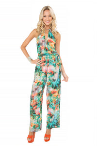 MIAMI NICE - Halter Long Jumpsuit • Multicolor