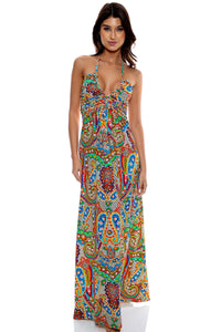 SAMBA CARACOL - "cocktail Hour" Maxi Dress • Multicolor