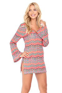 FUEGO DIVINO - Plunge Dress • Multicolor