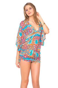 WILD & FREE - Cabana V Neck Dress • Multicolor