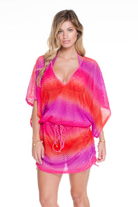 SUNSET ANGEL - Cabana V Neck Dress • Multicolor