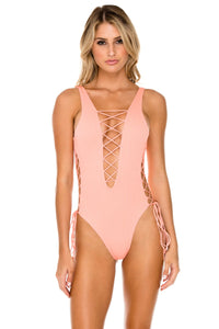 ORILLAS DEL MAR - Open Side One Piece Bodysuit • Puesta Del Sol