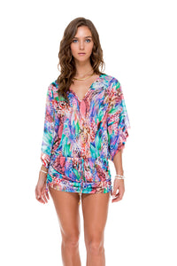 GORGEOUS CHAOS - Cabana V Neck Dress • Multicolor