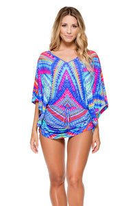 STAR GIRL - Cabana V Neck Dress • Multicolor