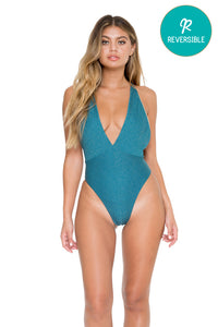 HAVANA NIGHTS - Deep V Crossed Back One Piece • Miramar