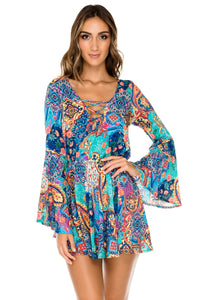 WAPISIMA - Bell Sleeve Dress • Multicolor