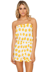 ITSY BITSY - Strapless Ruffle Romper • Yellow