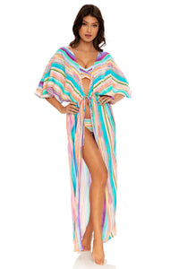 HEAT WAVES - Long Open Tunic • Multicolor