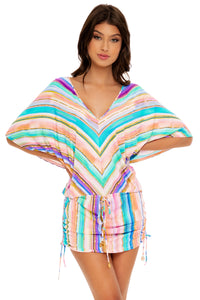 HEAT WAVES - Cabana V Neck Dress • Multicolor