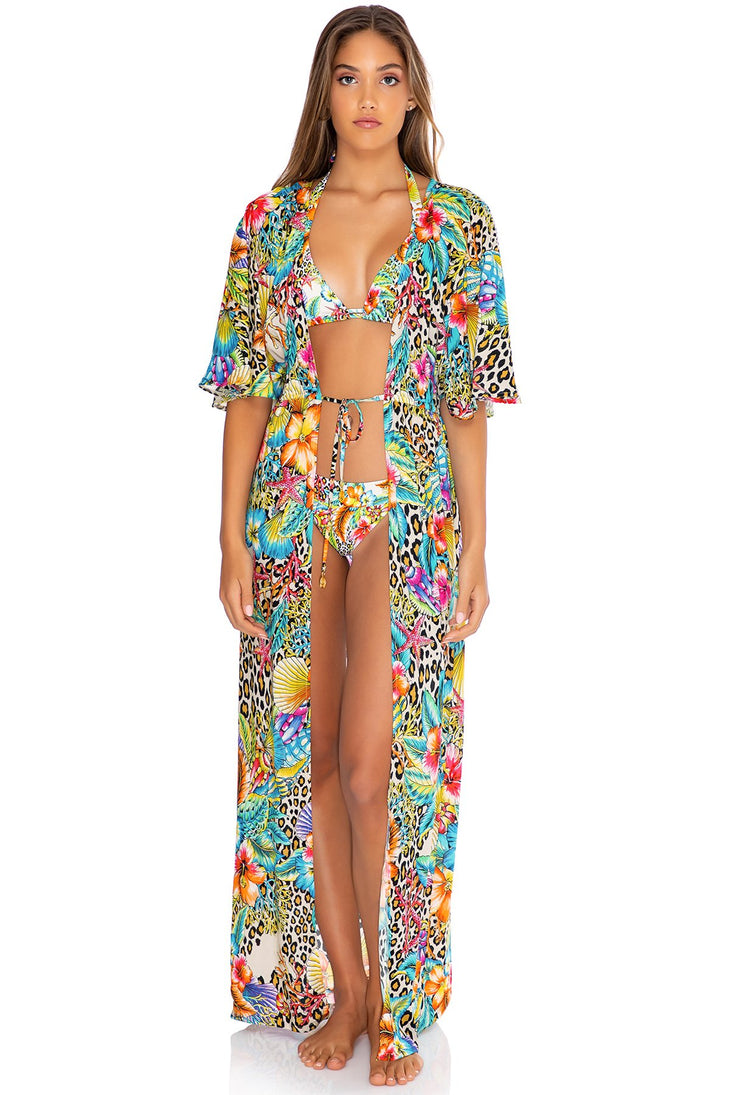 LULI'S JUNGLE - Long Open Tunic • Multicolor