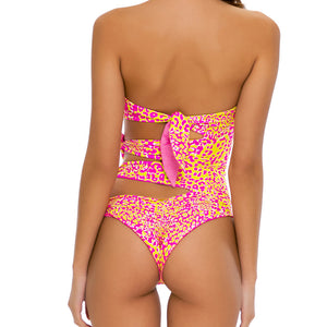 WILD SWEETHEART - Knot Bow Tie Side Bandeau One Piece