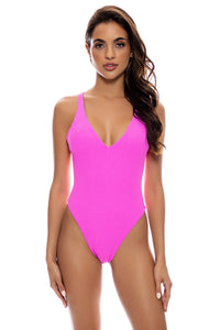 PLAYA VIBES - V Neck One Piece Bodysuit • Blushin