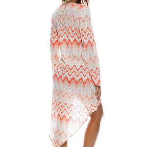 SKY WAVES - V Neck Open Tunic