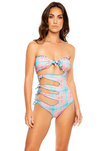 SOUTH BEACH VACAY - Tie Knot One Piece  • Multicolor