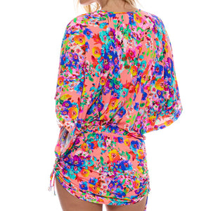 WATER BLOSSOMS - Cabana V Neck Dress