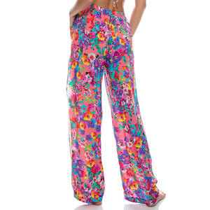 WATER BLOSSOMS -Split Side Wide Leg Pant