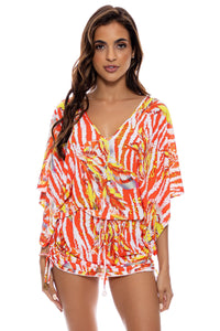 LOVE ME WILD - Cabana V Neck Dress • Multicolor