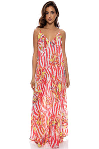 LOVE ME WILD - Spaghetti Strap Long Dress • Multicolor