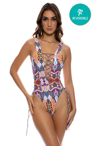 MARACUYA KISSES - Open Side One Piece Bodysuit • Multicolor