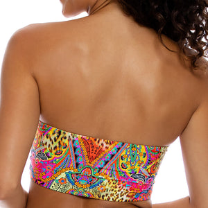 SHORE THING - Double Loop Bandeau Crop Top