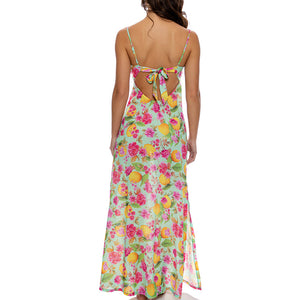 LIMONCELLO - Peek a boo Tie Back Maxi Dress