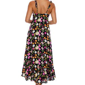 LULI'S SECRET GARDEN - Deep V High Low Dress