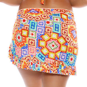 RETRO LULI - Ruffle Sarong Mini Skirt