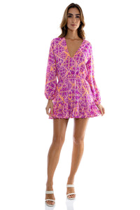 READY TO WEAR - Short Dress • Pink  Multi