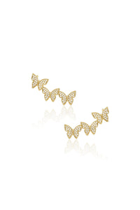 JEWELRY - Pave Butterfly Ear Crawler • Gold