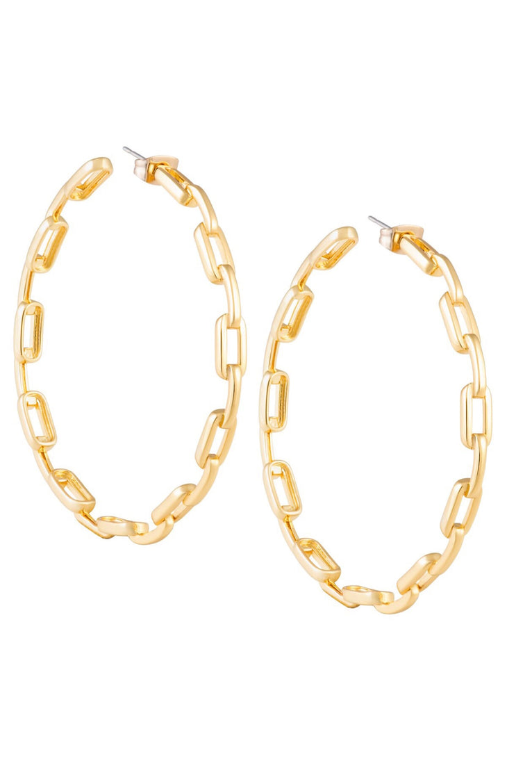 JEWELRY - Kaye Link Hoops • Gold