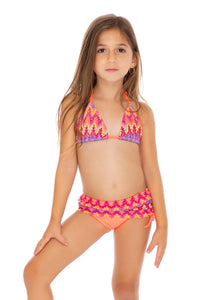 SONG OF THE SEA - Triangle Tops Skirt Bottom Bikini • Multicolor