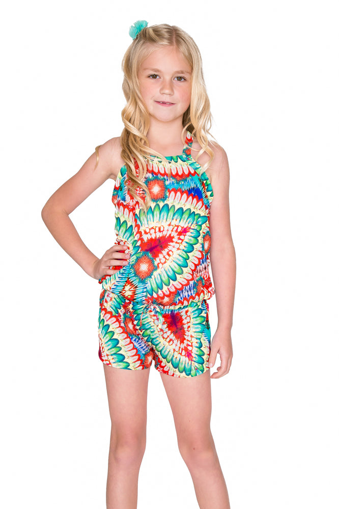 WILD HEART - Cross Back Romper • Multicolor